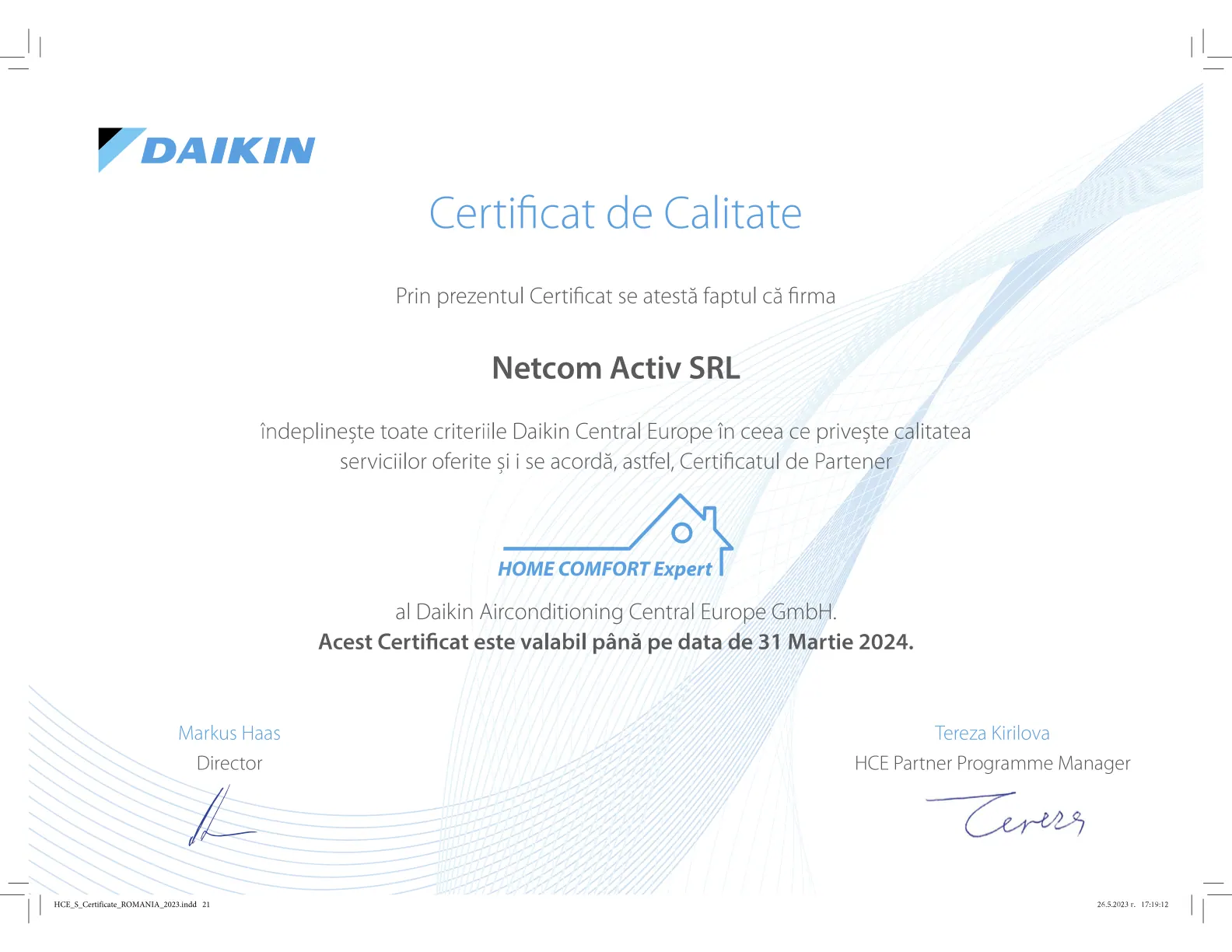 Netcom Activ certificate 8